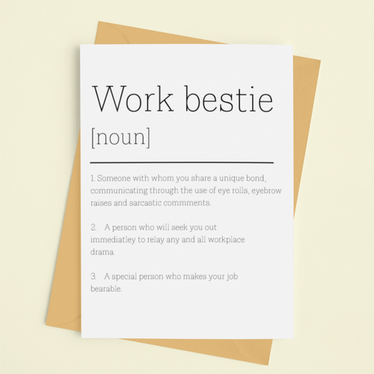 Work Bestie Definition Card