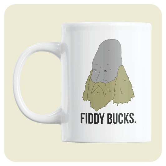 The Big Lez Show mug - Fiddy Bucks.