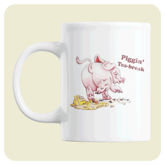 Peep Show mug - Piggin' tea-break.