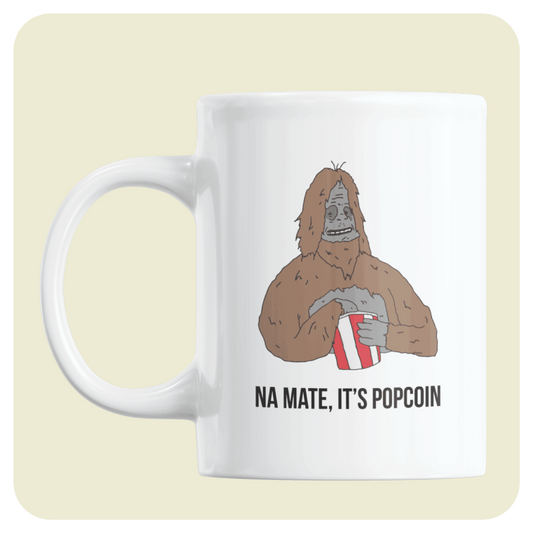 The Big Lez Show mug - Na Mate, It's Popcoin